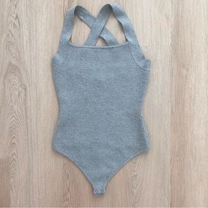 Abercrombie grey knit bodysuit